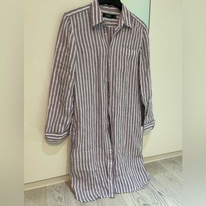 Ralph Lauren Lavender and White Striped Shirt
